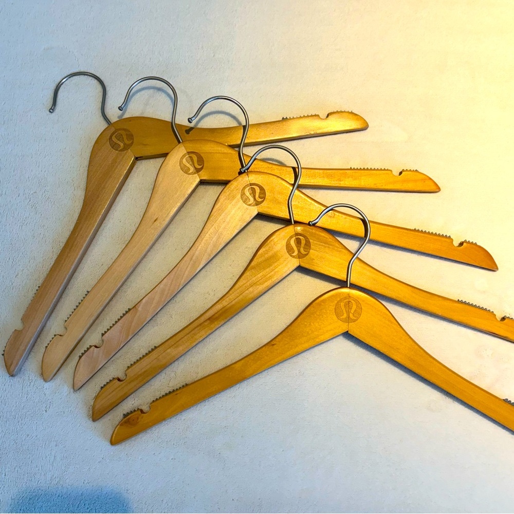 Lululemon Wood Hangers (set of 5)